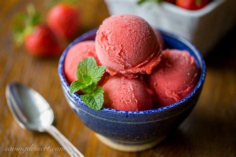 Easy Strawberry Sorbet Recipe Saving Room For Dessert