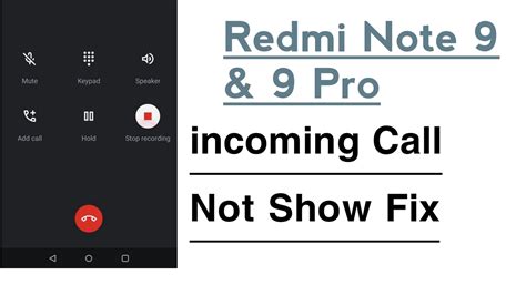 Redmi Note 9 9 Pro Incoming Calls Not Showing Problem Solve Incoming