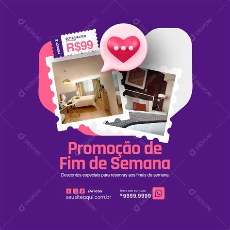 Motel Promoção De Fim De Semana Social Media Psd Editável Download