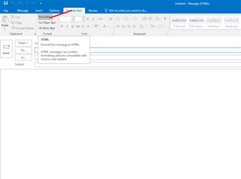 How To Change Or Convert Outlook Email To Html In Windows