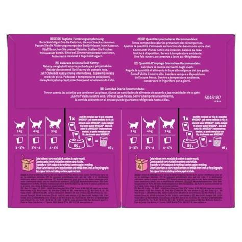 WHISKAS 48 Sachets fraîcheur en sauce Les Repas Classiques pour