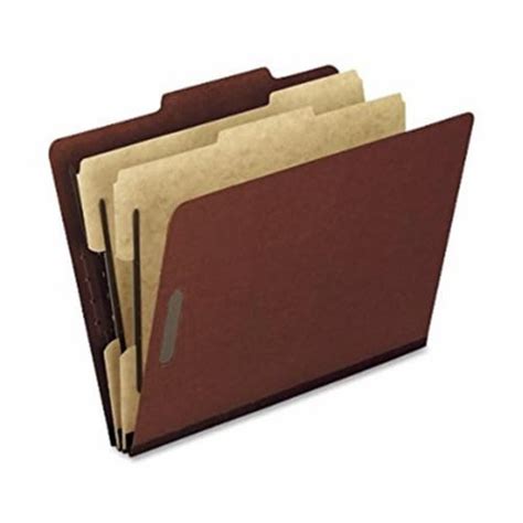 Pendaflex 1257r Pressboard Classification Folders Letter Size Red 1