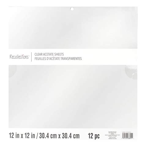 Clear Acetate Sheets By Recollections™ 12 X 12