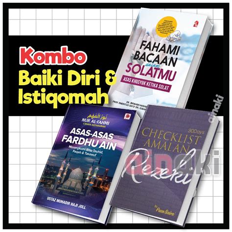 Kombo Buku Baiki Diri Istiqomah Fahami Bacaan Dalam Solatmu Asas Asas