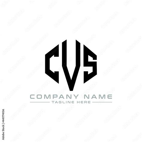 Cvs Letter Logo Design With Polygon Shape Cvs Polygon Logo Monogram