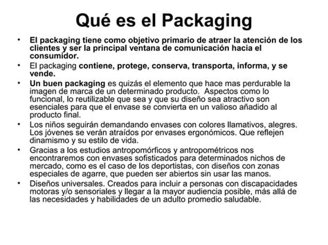 Diseño De Envases Packaging Ppt