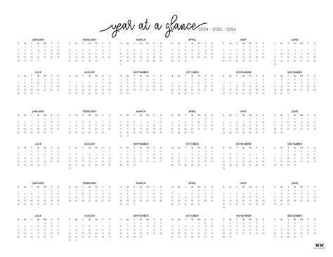 Three Year Calendars Free Printables Printabulls