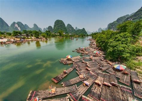 Yangshuo Yulong River Bamboo Raft Biking Hiking