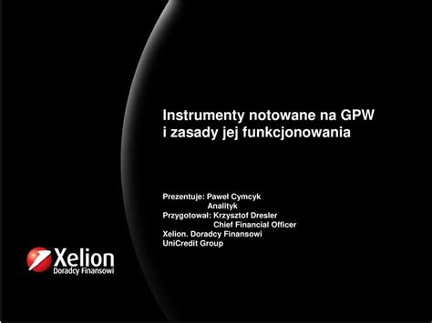 Instrumenty Notowane Na Gpw I Zasady Jej Funkcjonowania Pdf Darmowe