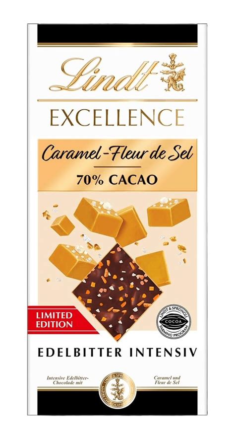 Lindt Excellence Caramel Fleur De Sel Cocoa Edelbitter Intensive