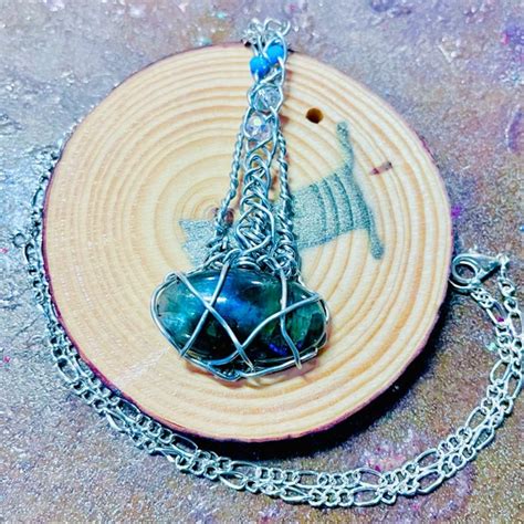 Hand Crafted Jewelry Labradorite Thors Hammer Mjolnir Necklace