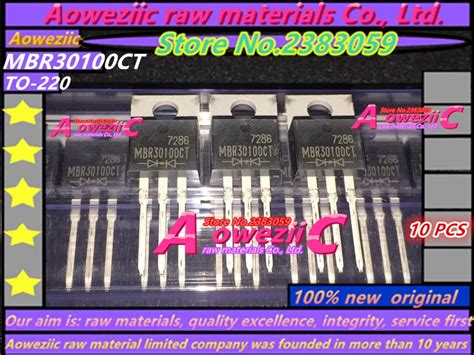 Aoweziic 2017 100 Original Novo Mbr30100ct Mbr30100 TO 220F Schottky