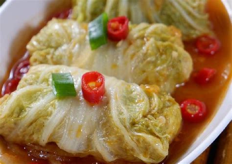 Resep Sawi Putih Gulung Isi Tahu Oleh Anisakusuma Cookpad