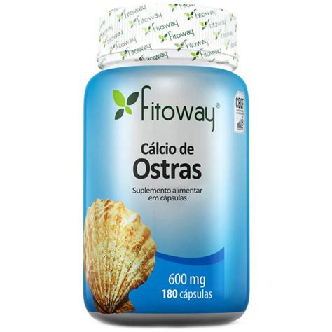 Cálcio De Ostras 600mg 180 caps Fitoway Meu Mundo Fit