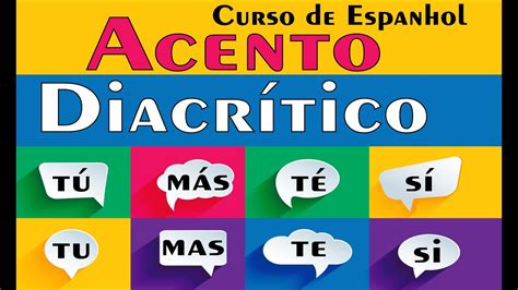 Curso De Espanhol Acento DiacrÍtico Diferencial Youtube