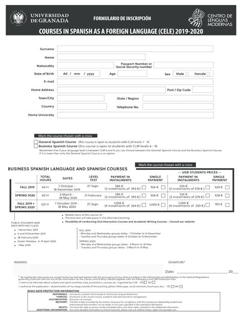 Fillable Online To Reserve A Place The Registration Form Must Be