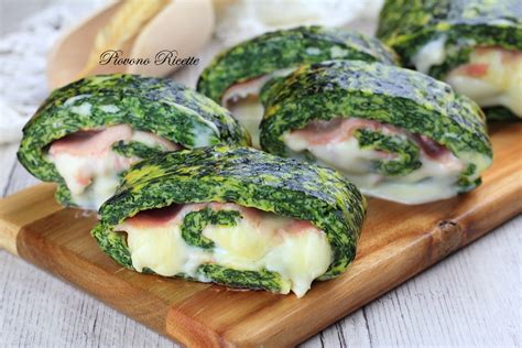 Rotolo Di Frittata Agli Spinaci Con Un Goloso Ripieno Filante Piovono