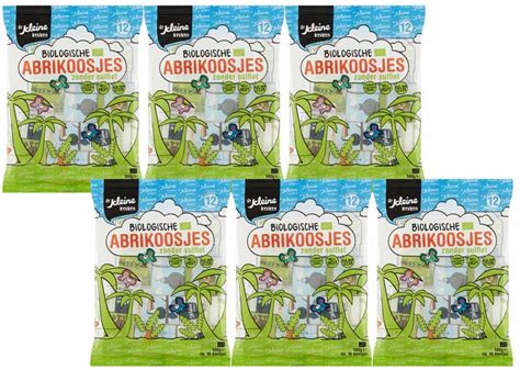 6x De Kleine Keuken Bio Abrikoosjes 140 Gr Bol