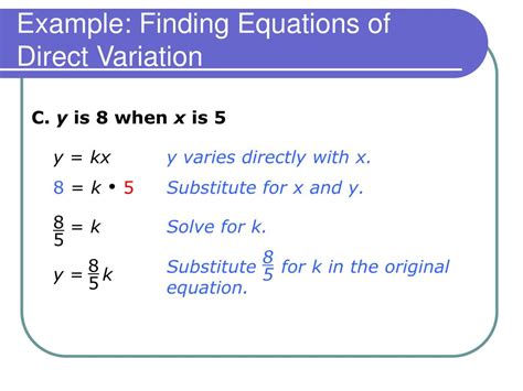 Ppt Direct Variation Powerpoint Presentation Free Download Id 864274