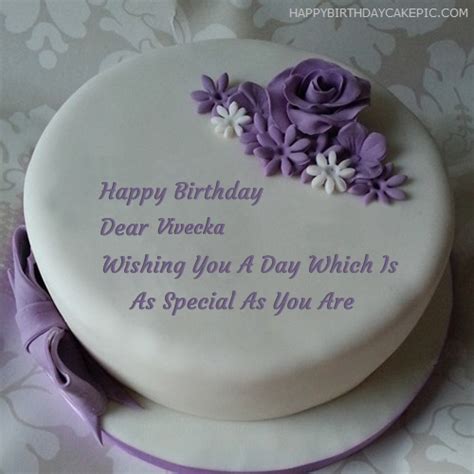 ️ Indigo Rose Happy Birthday Cake For Vivecka