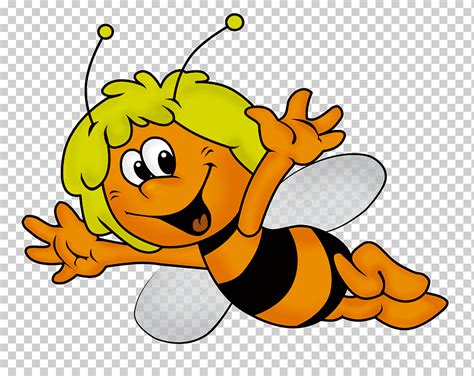 Abeja Miel La Abeja Abeja Caricatura Personaje Animado Ni O Comida