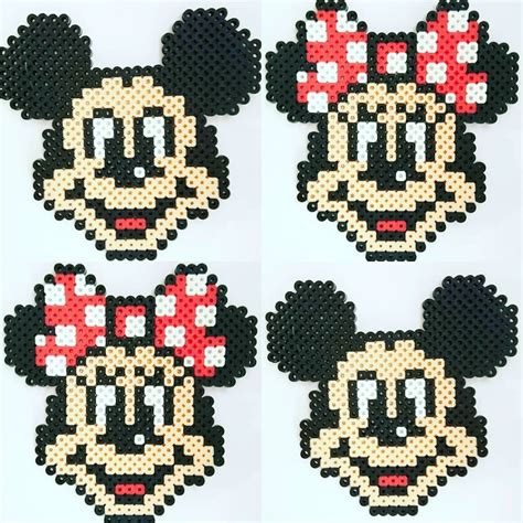 Mickey And Minnie Mouse Perler Beads By An Co Chan Perler Bead