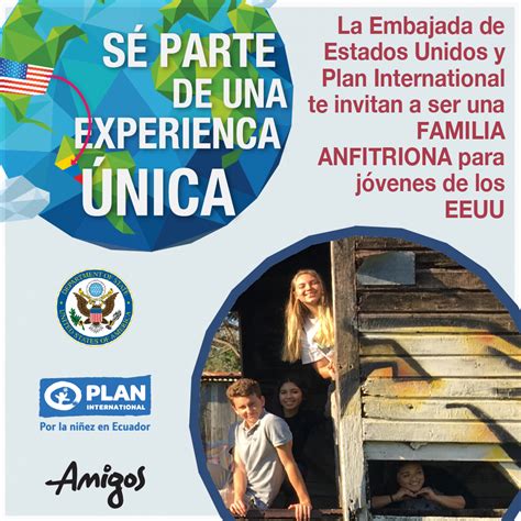 La Embajada De EEUU Y Plan Te Invitan A Ser Familia Anfitriona Para