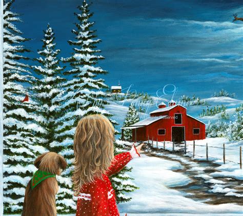 Santa's Coming, Christmas Painting, Christmas Art, Santa Art, Christmas Tree Art, Christmas ...