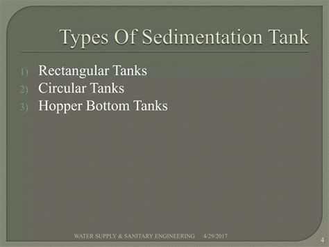 Types Of Sedimentation Tank Ppt