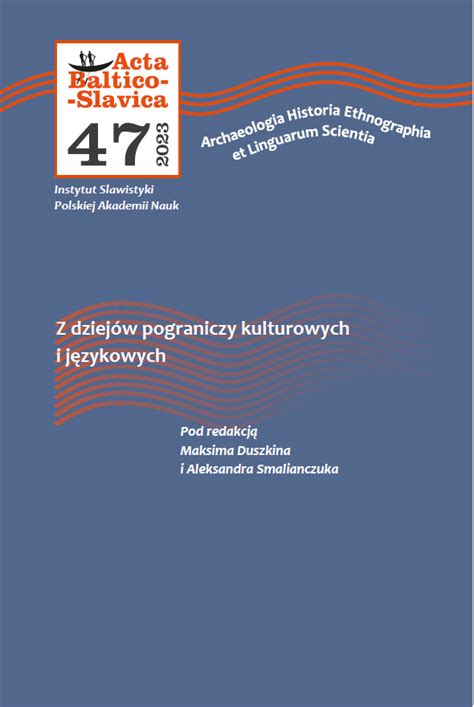 Zaproszenie Do Lektury Numeru Czasopisma Acta Baltico Slavica