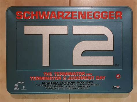 SCHWARZENEGGER T2 THE Terminator 2 Judgement Day Metal Box Set VHS As