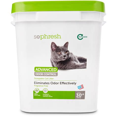 So Phresh Advanced Odor Control Scoopable Fragrance Free Cat Litter 30