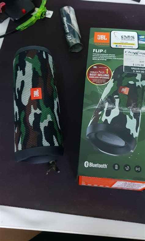 JBL Flip 4 Camo Wireless Bluetooth Speaker Audio Soundbars Speakers