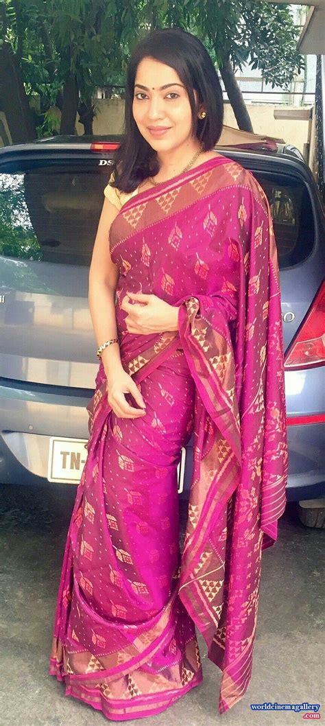 Vijay Tv Anchor Vj Ramya Subramanian Cute Latest Saree Stills