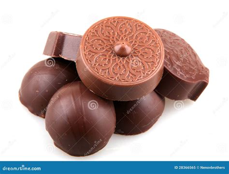 Chocolate On A White Background Stock Image Image Of Eating Detail