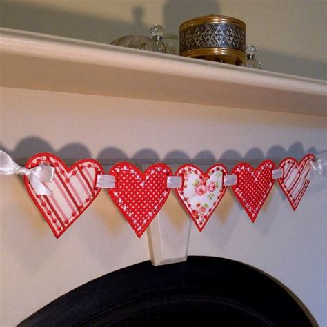 Love Heart Banner In The Hoop Banners Machine Embroidery Etsy Valentine Banner Heart Banner