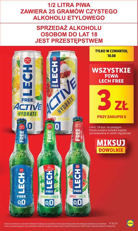 Lidl 10 08 2023 Gazetka Piwa Lech