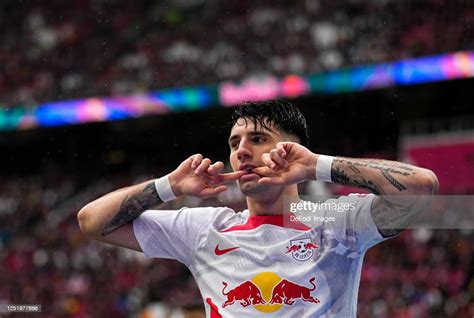 Dominik Szoboszlai of RB Leipzig looks on during the Bundesliga match ...