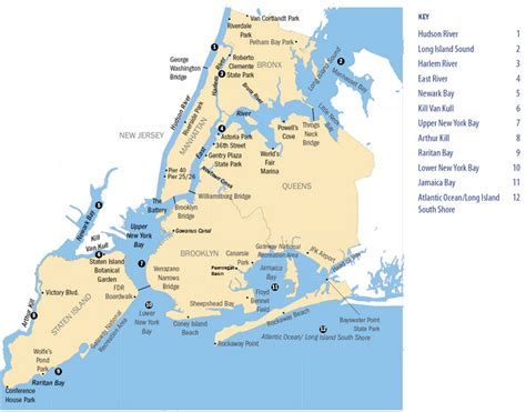 New York City Hudson River Map