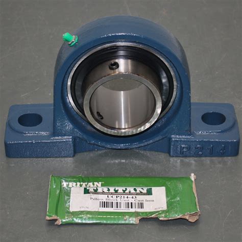 Tritan Pillow Block Bearing UCP214 43 2 11 16 Bore Ball Cast Iron