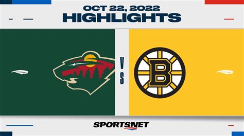 Nhl Highlights Wild Vs Bruins October Youtube