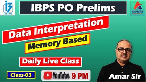 Data Interpretation Concept And Tricks Memory Based Sbi Po Ibps Po Pre 2022 By Amar Sir