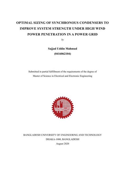 PDF OPTIMAL SIZING OF SYNCHRONOUS CONDENSERS TO IMPROVE DOKUMEN TIPS