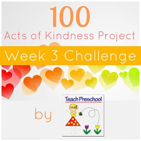 100 Acts Of Kindness Share A Heartprint Teach Preschool