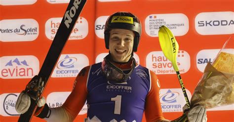 Ski Alpin Mondiaux Juniors Slalom Gar Ons Le Suisse Lenz Haechler