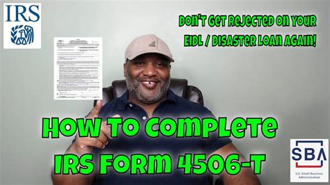 Irs Form T Sba Eidl Disaster Loan How To Fill Out And Not