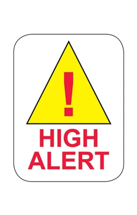 High Alert Double Check Labels Eeb