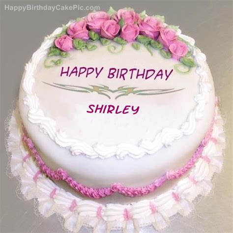 Pink Rose Birthday Cake For Shirley