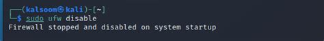How To Turn Off Firewall On Kali Linux