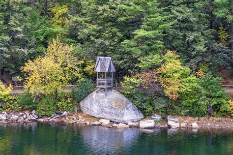 Small Gazebo On Lake Mohonk In New Paltz New York Stock Photo Image